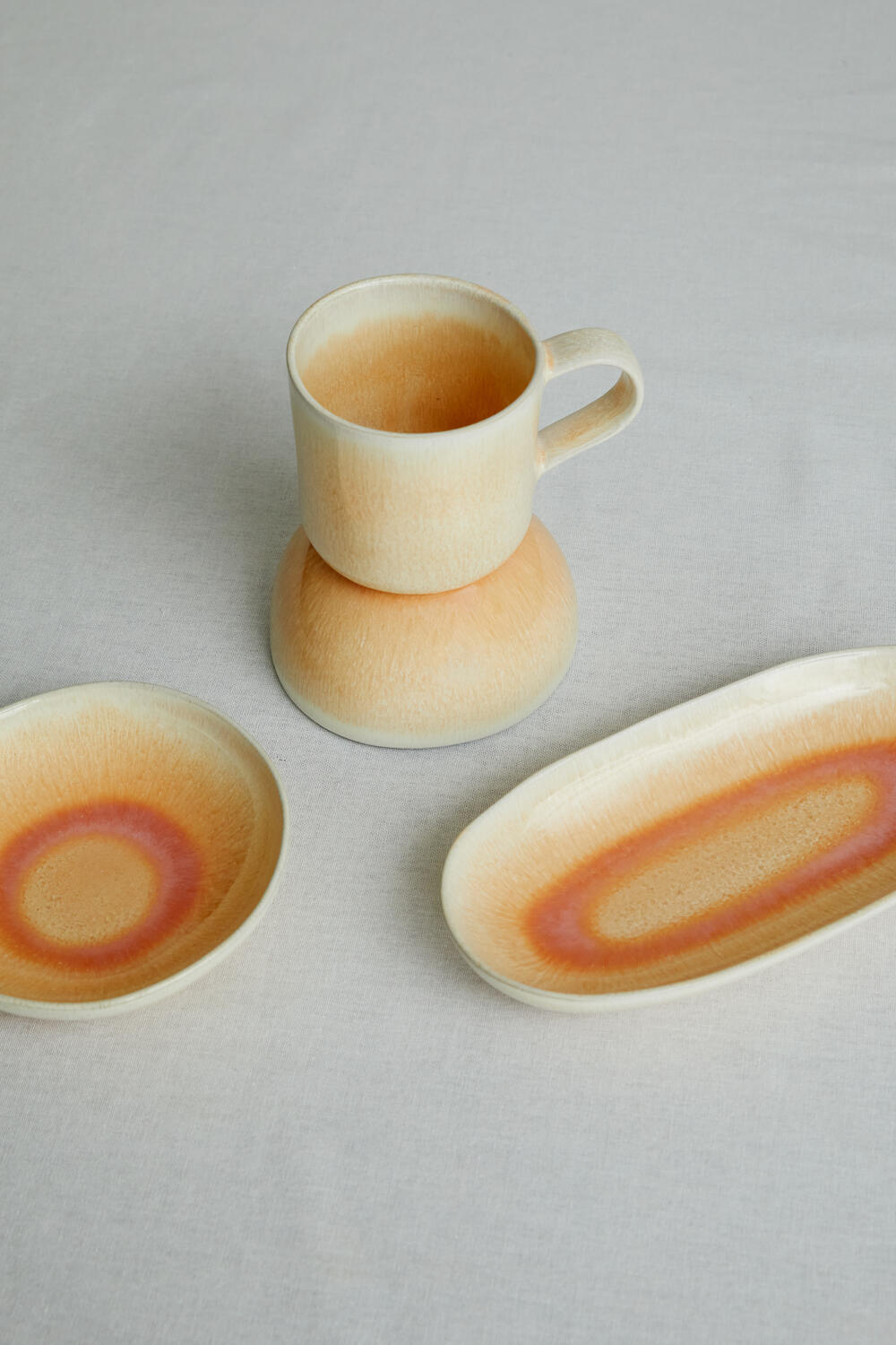 Spring oval tallerken - orange